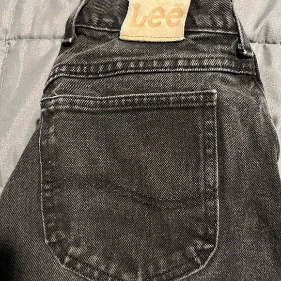 VINTAGE 80s Lee Charcoal Denim Pants - Picture 3 of 6